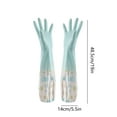 thumbnail image 3 of Lilixerw Rubber Cleaning Gloves,Household Kitchen Dishwashing Gloves with Cotton Flocked Liner,Long Cuff 19 Inches,Reusable,Non-Slip,for Washing Clothes Gardening, 3 of 6