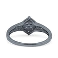 thumbnail image 3 of Black Tone, Simulated Cubic Zirconia Size-10 Wedding Engagement Ring Band 925 Sterling Silver, 3 of 7