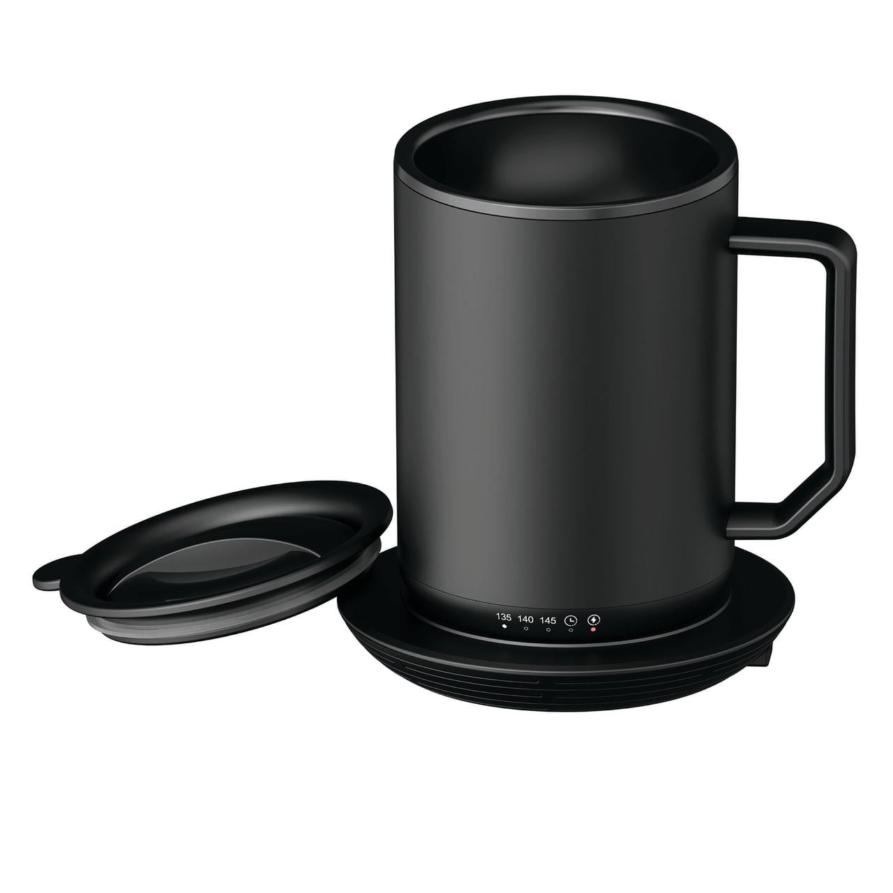 ionMug & Charging Coaster  12oz. Stainless Steel Self Heating Coffee Mug with Lid  3.5  x 3.5  x 5