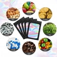 thumbnail image 4 of CCOCC 100 Pcs Black Smell Proof Mylar Holographic Bags Packaging Bags,Clear Resealable Odor Proof Bag Foil Pouch Bag for Food Storage,Gloss,Jewelry,Lash Packaging for Small Business (4.7X7.9In), 4 of 7