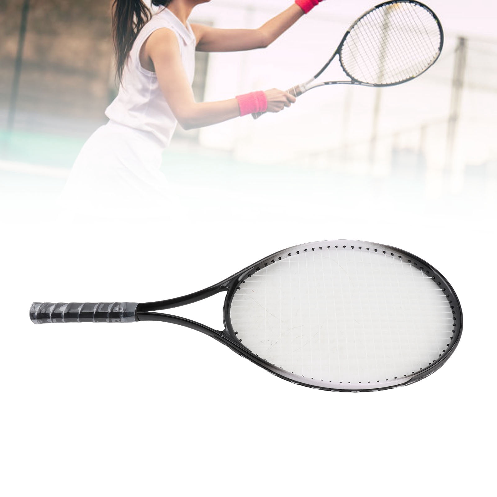 Single Tennis Racquet 27 Inch Tennis Racket Single Tennis Racquet Advanced Competition Set with Carry Bag Adults Student Women Men