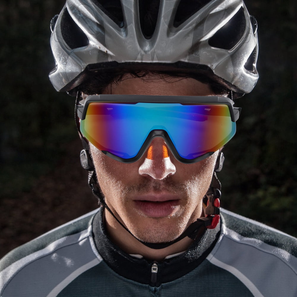 Outdoor Sports Glasses Windproof Cycling Goggles Bicycle Sunglasses for Women Men Black Red Frame Green Lens Walmart
