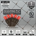 thumbnail image 3 of StretchNet Pro Expandable Christmas Net Lights, Tree Wrap Lights - Trunk Wrap Lights, Column Christmas Lights - Column Wrap Lights (50 Lights, 20" x 45" Net, Red Trunk Wrap Lights, Brown Wire), 3 of 6