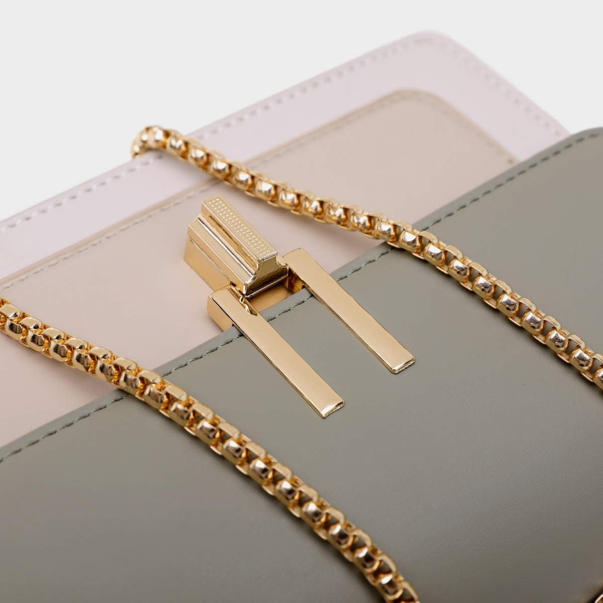mirlewaiy Color-Block Crossbody Bags for Women Leather Cross Body Purses Cute Designer Handbags Shoulder Bag Medium Size