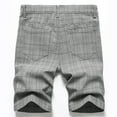 thumbnail image 3 of SOOMLON Men's Shorts Casual Summer Beach Shorts Basketball Shorts Zipper Bohemian Shorts Zipper Checked Straight Leg Mid Rise Crop Shorts Gray L, 3 of 8