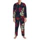 thumbnail image 3 of Fotbe Roses Skulls Pijama de Hombre con Estampado de Manga Larga, Conjunto de 2 Piezas, Ropa de Dormir Suave y Cómoda con Bolsillos-Large, 3 of 7