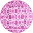 thumbnail image 1 of Ahgly Company Indoor Round Oriental Pink Traditional Area Rugs, 6' Round, 1 of 4