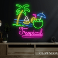 thumbnail image 3 of Glowneon Tropical Cocktails Neon Sign, Tropical CocktaiBar Led Sign, 3 of 4