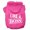 Bright Pink, variant on Pet, Dog Cat Hoodie Screen Printed, "Like A Boss"
