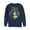 Navy Blue, variant on Men's Aladdin Jasmine Ornate Frame Sweatshirt Navy Blue Small