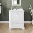 thumbnail image 2 of Wyndham Collection Deborah 30" Light-Vein Wood Single Bathroom Vanity in White, 2 of 6