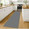 thumbnail image 3 of iOhouze Runner Rug for Hallways 2x8 ft Washable Runner Area Rug with Rubber Backing Braided Cotton Entryway Rugs Indoor Carpet Rugs for Hallway Kitchen Entryway Bedroom, Charcoal Grey/Dark Grey, 3 of 9