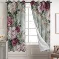 thumbnail image 5 of Vintage Pink and Red Roses Floral Window Curtains, Shabby Chic Blackout Drapes 2 Panels for Bedroom Living Room, 5 of 8