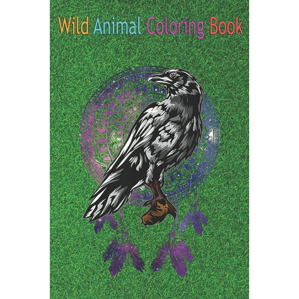 Wild Animal Coloring Book: Raven Spirit Animal Totem Indigenous Native  American Graphic An Coloring Book Featuring Beautiful Forest Animals, Bird  