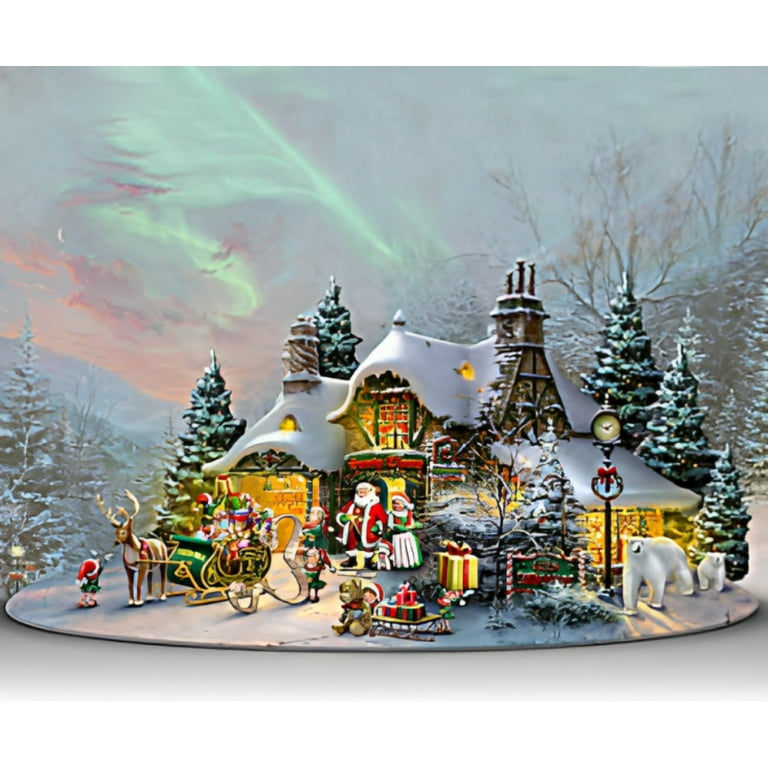 Bradford Exchange Hawthorne Village Thomas Kinkade Santa's