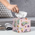 thumbnail image 6 of Lsque Fish Seahorse Printed Tissue Box Cover Holder, Facial Paper Organizer Dispenser,Square with Bottom Belt, PVC Leather Decorative Organizer, 6 of 8