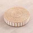 thumbnail image 4 of ziyahi Coussin de Sol Tatami Mat Paille Tissée Fait Main Coussin de Siège Blanc 45x10cm, 4 of 9