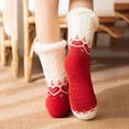 thumbnail image 5 of Femmes Non Slip Pantoufles Hiver Chaud Doux Douillet Molleton Doublé Maison Chaussettes Noël, 5 of 5