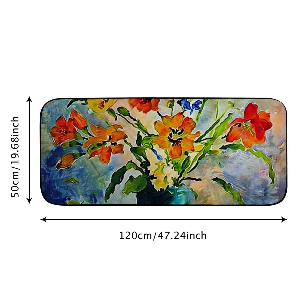 PHYHOO Door Mat Decorative Door Mat, Door Mat with Non-Slip Rubber Backing, Easy Cleaning, Traps Dirt, Rug for Entry, Patio, Garage 19.68*47.24 in