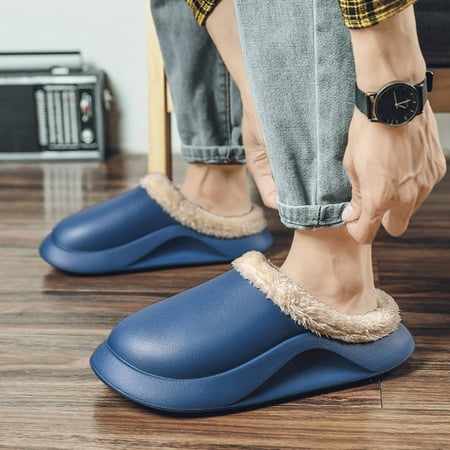 

Gubotare Women Slippers Women s Fuzzy Slippers Fluffy Comfy House Shoes Indoor Blue 8.50