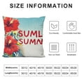 thumbnail image 5 of Hello Summer Pillow Covers Colorful Floral Outdoor Decor Pillowcases Cotton Linen Throw Pillow Case with Welcome Quote Cushion Cover, 5 of 5