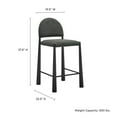 thumbnail image 3 of Counter Stool Chair, Gray, Fabric, Metal, Bar Pub Cafe Bistro Dining Kitchen Hospitality Restaurant, Modern Contemporary, HB37835, 3 of 10