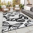 thumbnail image 6 of Kzaei Waterproof Outdoor Rug, 5'x8' Reversible Plastic Camping Area Rugs, Black & Brown, 6 of 8