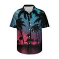 thumbnail image 2 of POTETI Hawaiian Mens Summer Shirts Beach Short Sleeve Casual Tropical Button Down Shirt Tops, 2 of 4