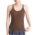 thumbnail image 1 of Yuyuzo Débardeurs Côtelés pour Femmes Col Rond Décontracté Crop Tops de Sortie Couche de Base Rembourrés T-Shirts, 1 of 3