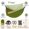 thumbnail image 2 of Hamaca de camping Qevooon doble de nailon, 300 x 198 cm, con red, 2 of 6