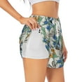 thumbnail image 2 of Disketp Dinosaurs And Leaves Print Women's Shorts Workout Shorts for Athletic Gym Running Shorts with Phone Pockets Large, 2 of 8