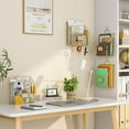 thumbnail image 5 of 3-Pack Metal Wall Mounted File Organizer with Handles & Hooks - Magazine Document Rack for Home Office (Patent Pending), 5 of 9