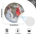 thumbnail image 4 of Ryvnso Cardinal and Snowman Round Plate Mats Dining Table Placemat 1 Piece for Holiday Decoration, 4 of 7