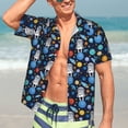 thumbnail image 5 of Lsque Space Dog pattern Hawaiian Shirt for Men, Unisex Summer Beach Casual Short Sleeve Button Down Shirts-Medium, 5 of 9