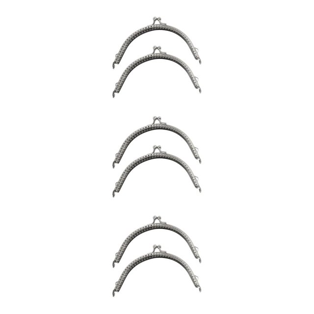 Guardoinrt 2pcs Go-to Accessory For DIY Crafts Metal Frame Kiss Clasp Lock Exquisite silver 15CM 3Set