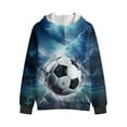 thumbnail image 2 of Chririnla Lightning Soccer Zip Up Sweatshirt for Boys and Youth - Soft Fuzzy Athletic Jacket for School and Sports Wear kids Fuzzy Sweatshirt, 2 of 7