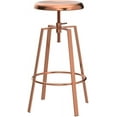 thumbnail image 4 of Brage Living Atlas  Bar Stools Set of 2, Adjustable Swivel Four Legged Round Metal Barstools, Backless Counter Height Bar Chairs for Kitchen Dining (Rose Gold), 4 of 18