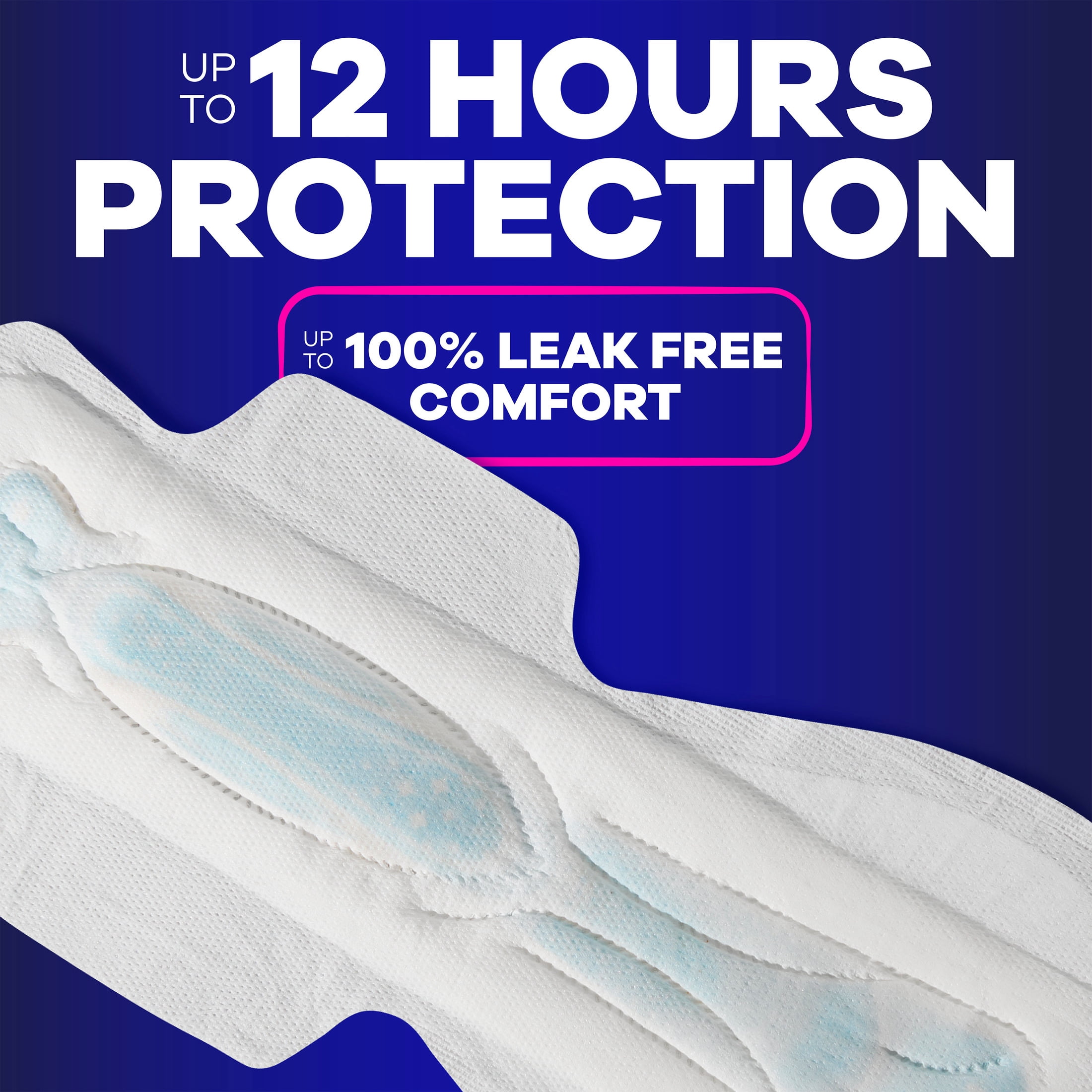 (2 pack) Always Maxi Pads for Women, Extra Heavy Overnight Pad with Wings, Size 5, Unscented, 72 Count