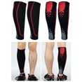 thumbnail image 2 of Basketball Football Calf Brace Portable Leg Support Sleeve Running Jogging Fitness Compression Sock Protector Accessory Black Red XL, 2 of 8
