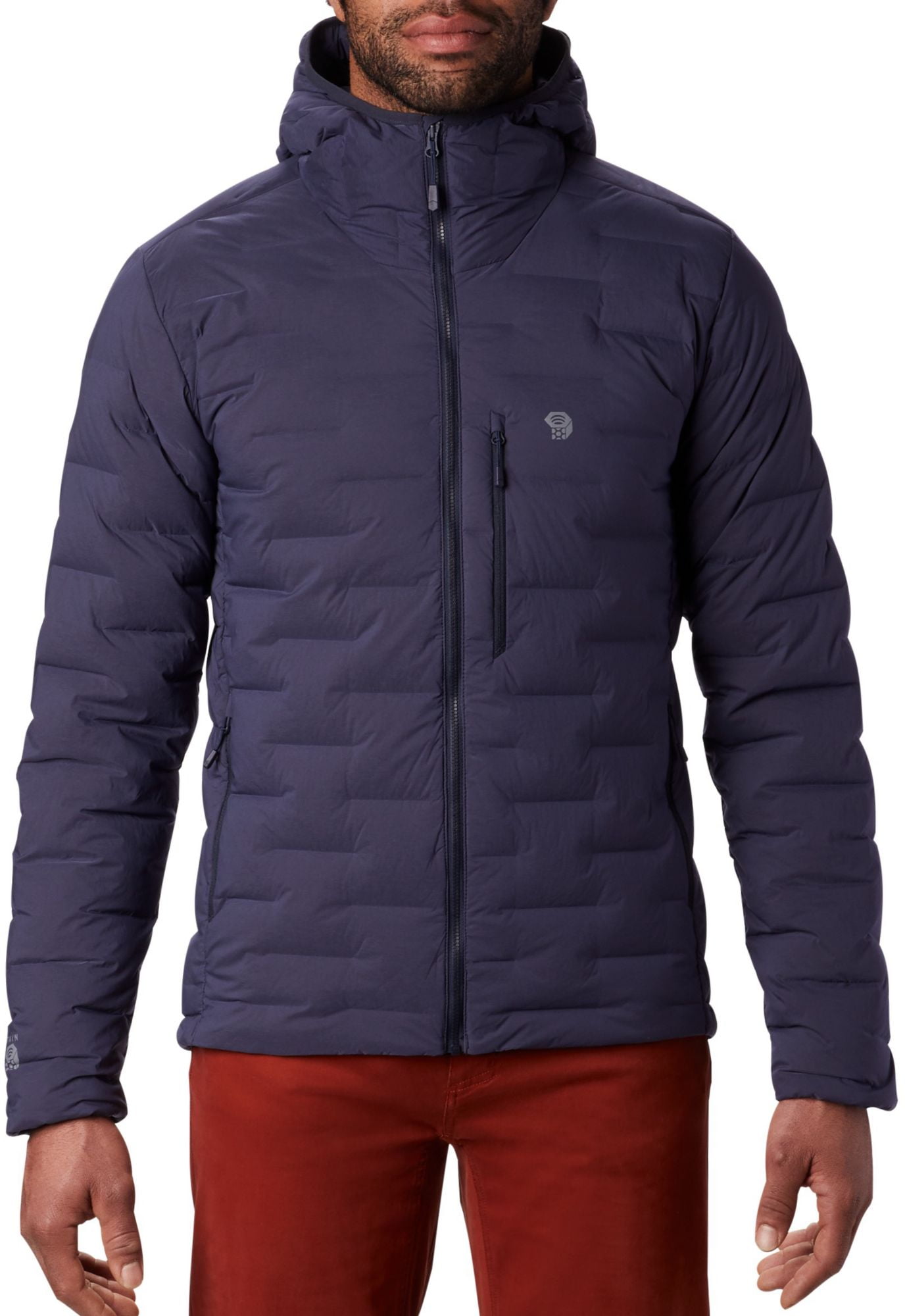 mountain hardwear stretchdown hooded jacket zinc