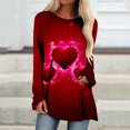 thumbnail image 1 of Qertyioot Cadeau de la Saint-Valentin! Blouse Décontractée à Manches Longues et Col Rond pour Femmes, Imprimé St. Patrick, 1 of 5