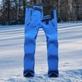 thumbnail image 3 of Womens Ski Pants Softshell Thick for Travel Hiking blue, 3 of 8