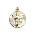 thumbnail image 4 of New 10k yellow Gold angel Pendant charm wings gift fine jewelry diamond cut 1.3g, 4 of 12
