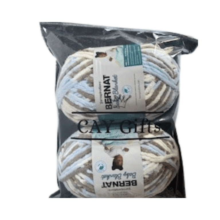 Bernat Baby Blanket Yarn Little Cosmos Ombre 10.5oz 300g Super Bulky Polyester Pack of 2 with Storage Bag Walmart