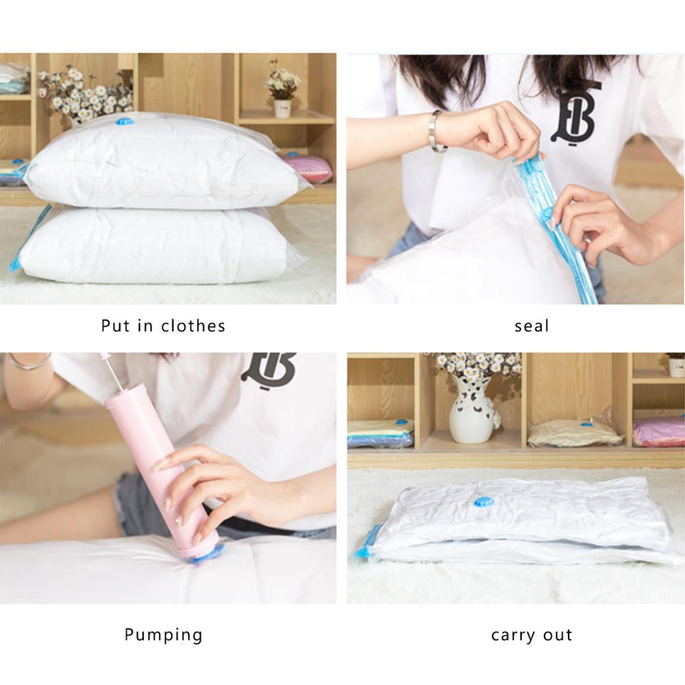 QQbed XXL 20 Pack Double Seal Waterproof Vacuum Storage Bags 52"x39" (130x100cm) Reduces Size by up to 80%