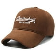 thumbnail image 2 of Hats For Men Yigetop Caps Men Women Fashion Baseball Cap Cotton Baseball Cap Spring and Summer Letters Embroidered Curved Brim Outdoor Travel Hat Baseball Cap Coffee one Size, 2 of 4