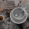 thumbnail image 2 of Juego de tazas de café aisladas de acero inoxidable con tapete para cuchara, taza de café Retro de doble capa para acampar en casa, 180ml, 2 of 14