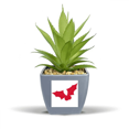 thumbnail image 1 of mas  Red Festival Fake Pineapple Flower Pot Vase Mini Decor, 1 of 3