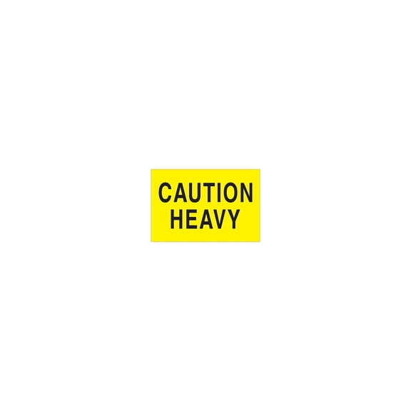 Tape Logic Labels "Caution Heavy" 2 x 3" Fluorescent Yellow 500/Roll (DL1610)