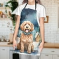thumbnail image 3 of Hello Winter Goldendoodle Welcome Snowy Night Watercolor Vintage Apron Doodle Dog Lover Gifts Idea for Cooking Grilling Baking Painting Gardening - 01011, 3 of 5